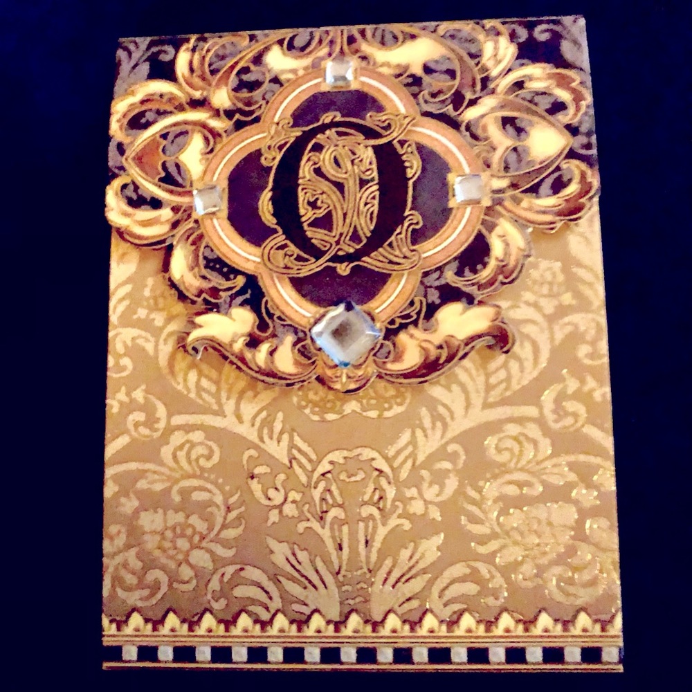 ♨️FREE♨️ PUNCH STUDIO JEWELED MONOGRAM NOTE PAD "O"♨️FREE with Purchase